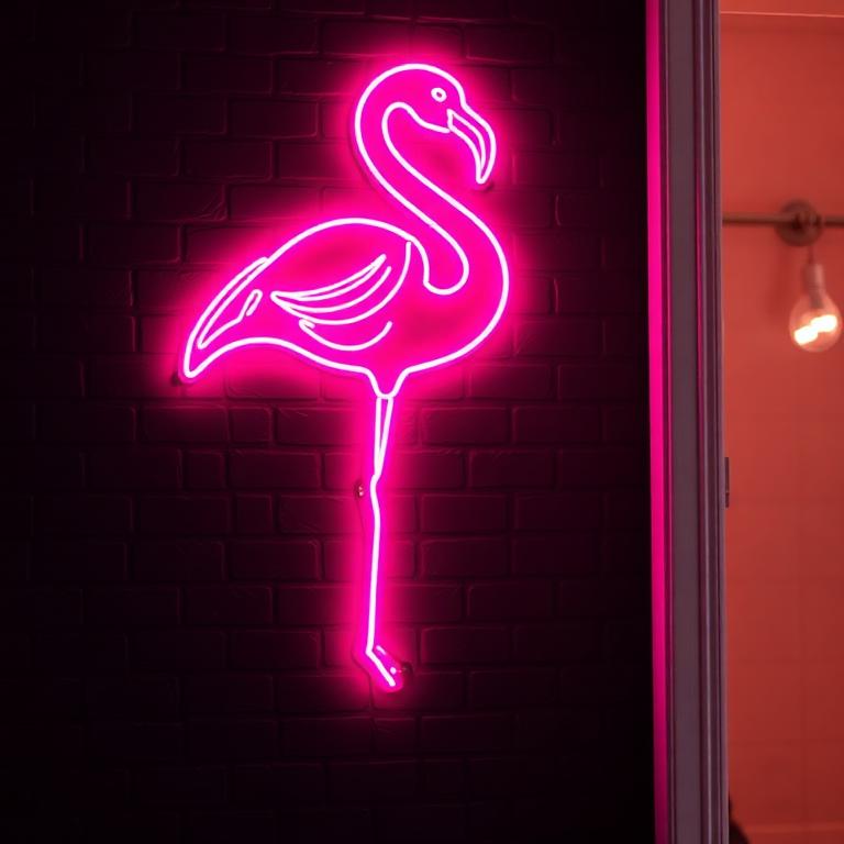 Flamingo neon sign