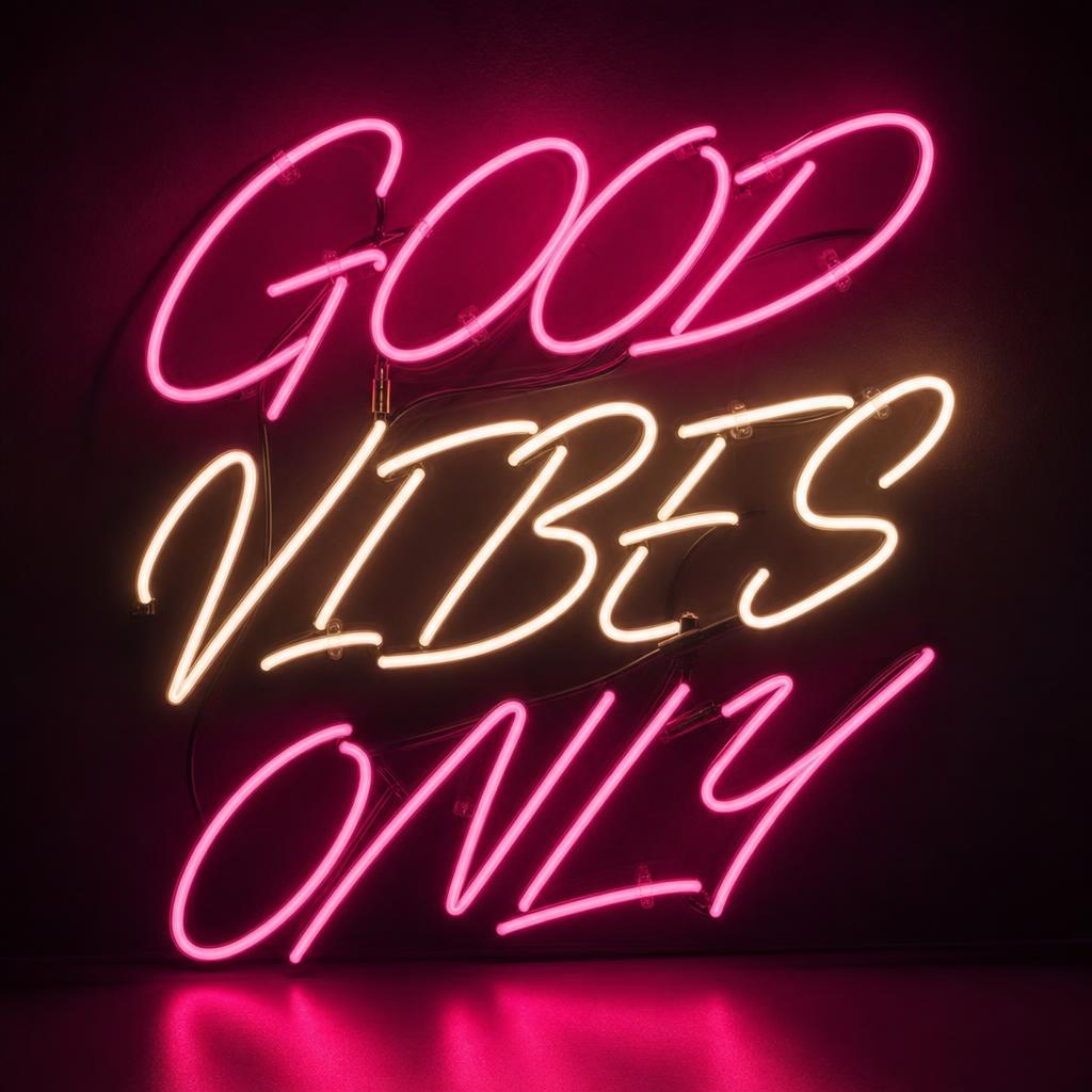 Good Vibes Only neon sign